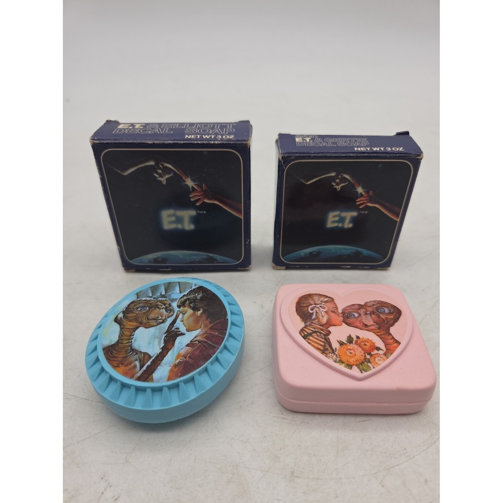 Vintage Lot of 2 E.T. Avon Decal Soap Vintage Elliott & Gertie - NEW NICE